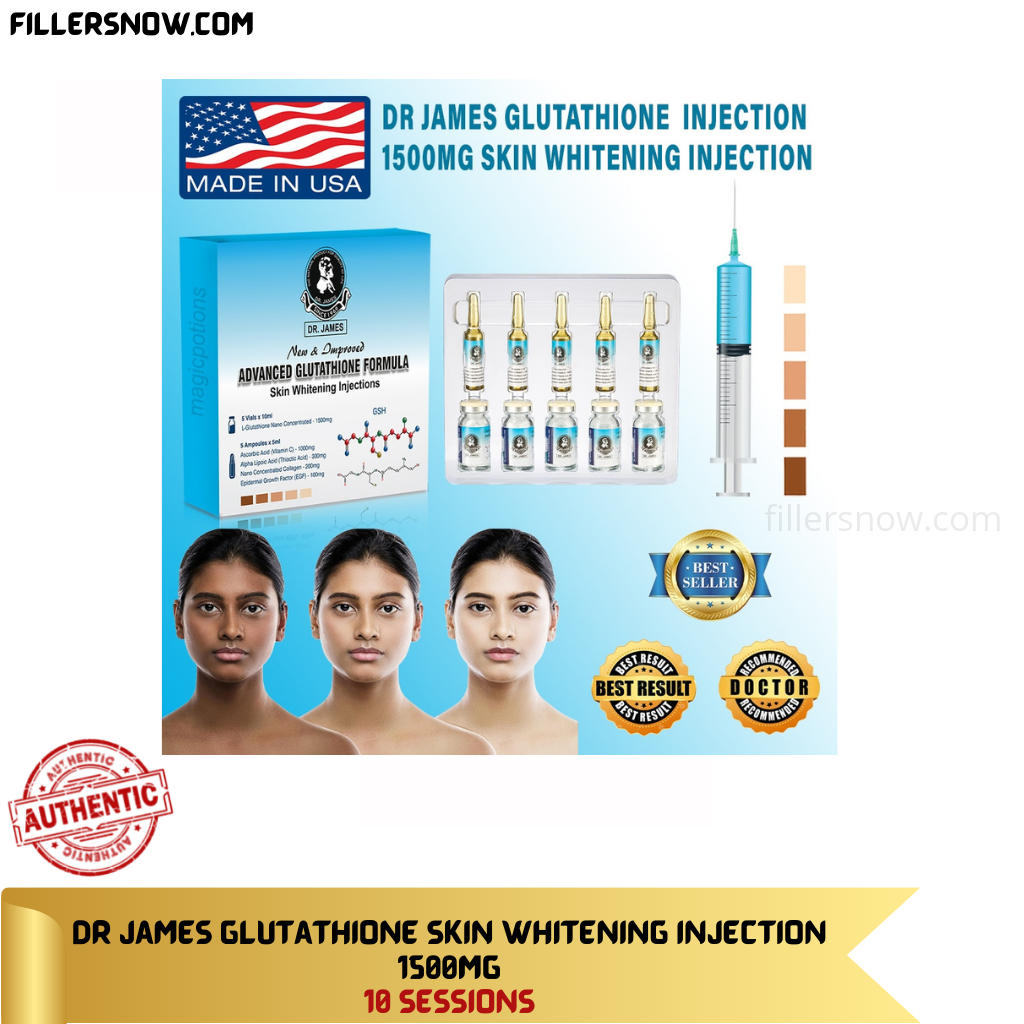 Dr James Glutathione Skin Whitening Injection 1500mg 10 Sessions