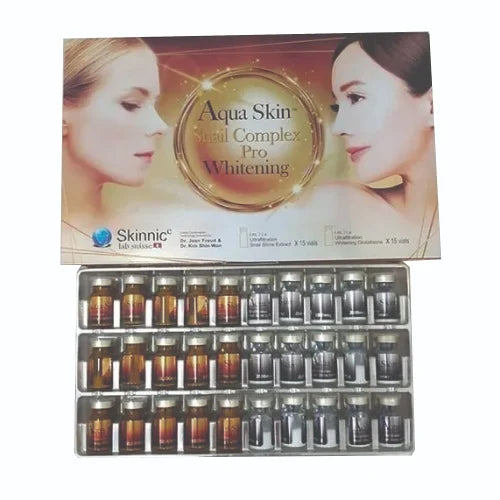 Aqua Skin Snail complex pro Glutathione Injection 15 Sessions