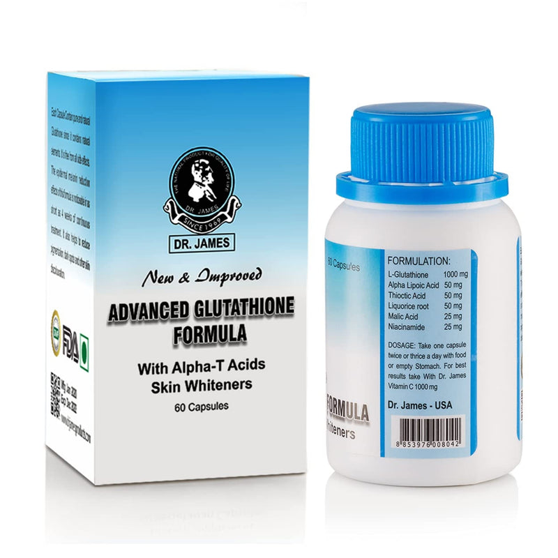 Dr James Glutathione Whitening Pills - With Box & Seal (60 Capsules)