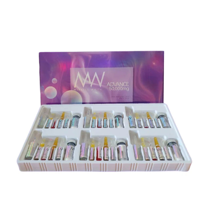 Miracle White Advance 50000mg Glutathione Skin Whitening Injections 6 Sessions