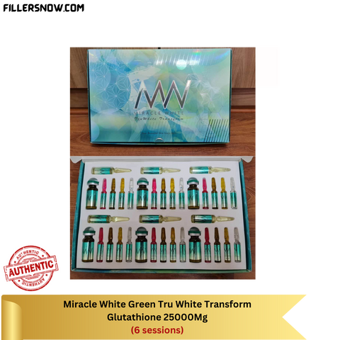 Miracle White Green TruWhite Transform Glutathione 25000mg 6 Sessions