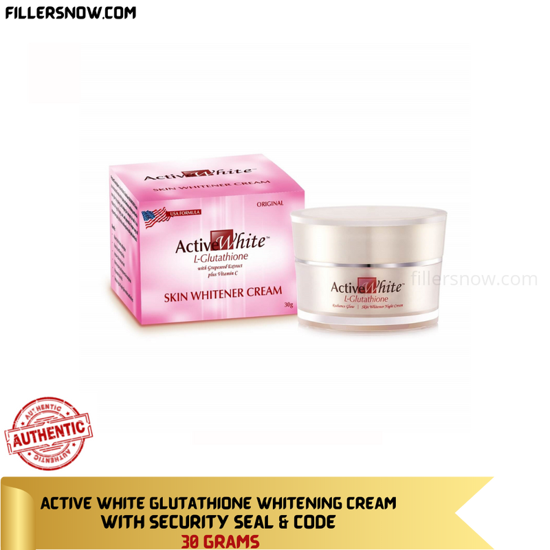 Active White Glutathione Cream - Safe and Trusted with Our Security Seal