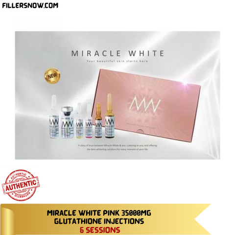 Miracle White Pink 35000mg Glutathione Injections 6 Sessions