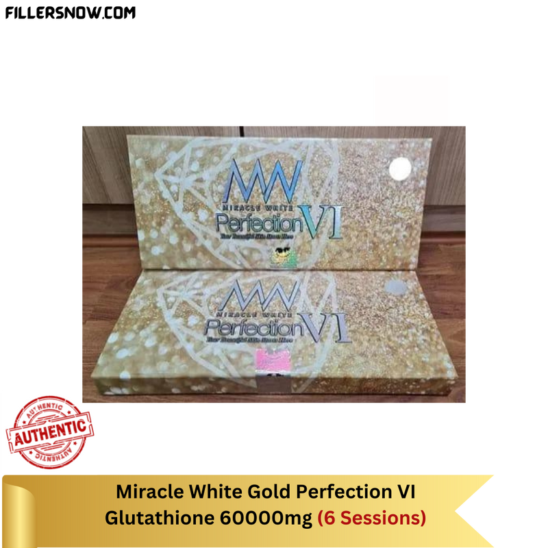 Miracle White Gold Perfection VI Glutathione 60000mg 6 Sessions